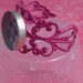 Custom Photo Ring Jewelry - Pink Filigree Adjustable