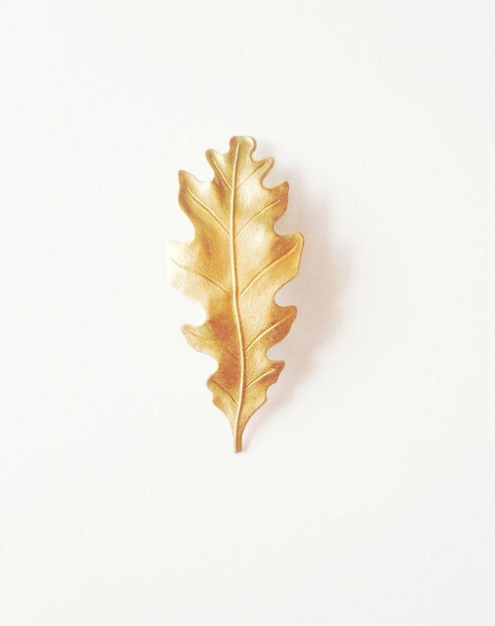 Large Leaf Barrette - Gold Leaf Hair Clip Bridal Hair Clip Gold Leaf Hair Accessories Rustic Woodland Wedding Bridal Hair Accessories Cute