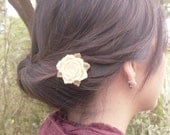 Rose Hair Clips - Rose Barrettes - Wedding Flower Bridal Hair Accessories Bridesmaids Gifts Rose Hair Accessories Blue Cream Pink Purple