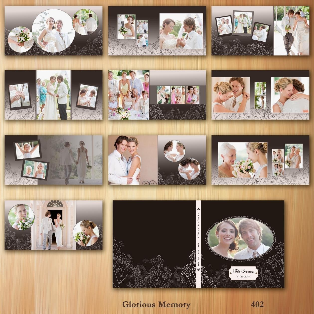 Items Similar To Wedding Album Photoshop Templates For Photographers