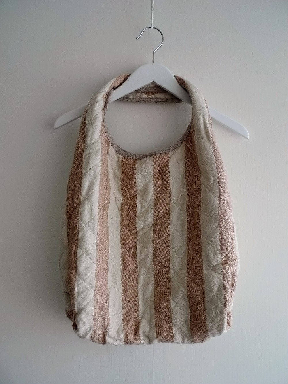 No.8 Handmade Washed Cotton Quilting Bag - Skin Stripes