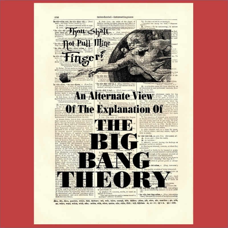 Explanation Of The Big Bang Theory - upcycled 8x10 1898 dictionary page print - BONUS - Buy 3 Prints, Get 1 More For FREE
