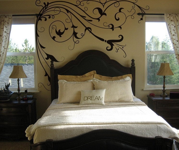 Vinyl Wall Decal Sticker Flower Vines Floral Edge Large 362