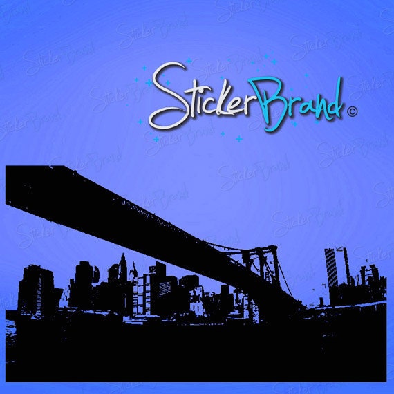 Vinyl Wall Decal Brooklyn Bridge New York NYC item 570