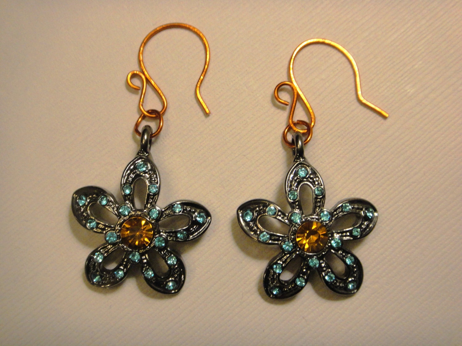 Art Deco style dangle earrings - "CAT'S MEOW" from my Gatsby collection