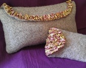Felted Bags and purses crochet clutch with matching ipod  phone case