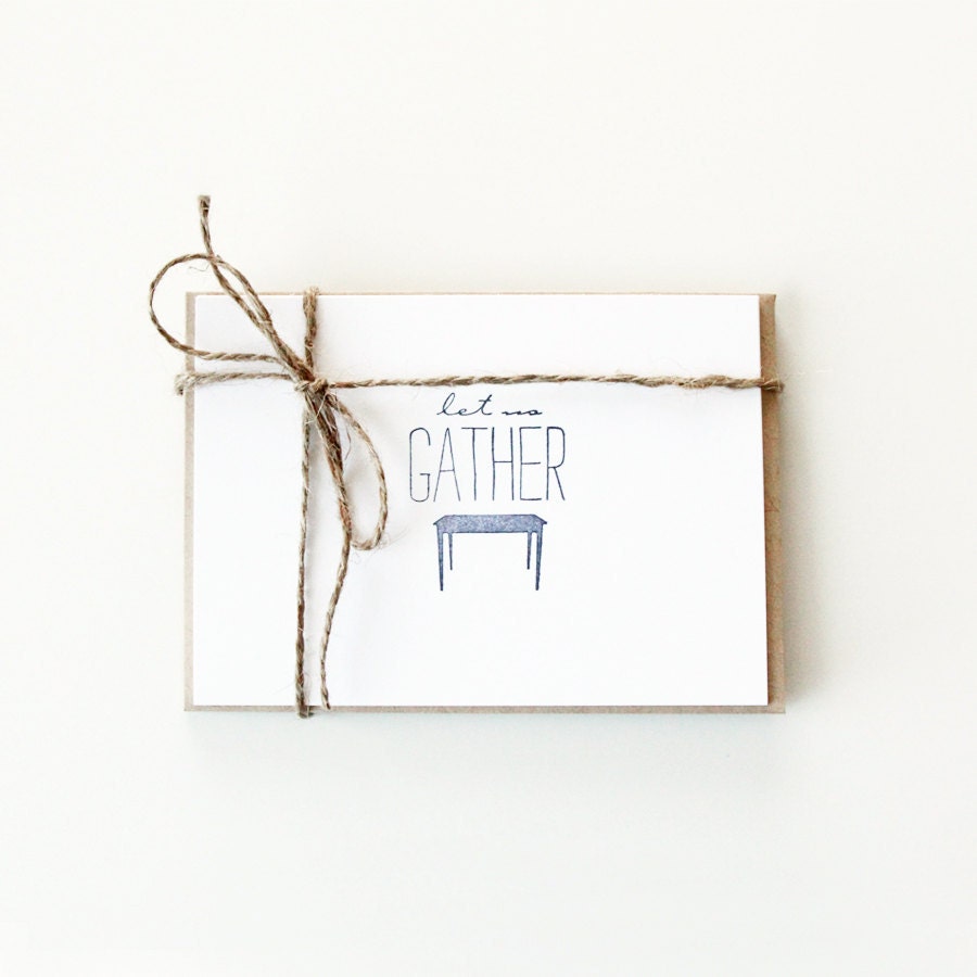 Let Us Gather Note Cards (Set of 5)