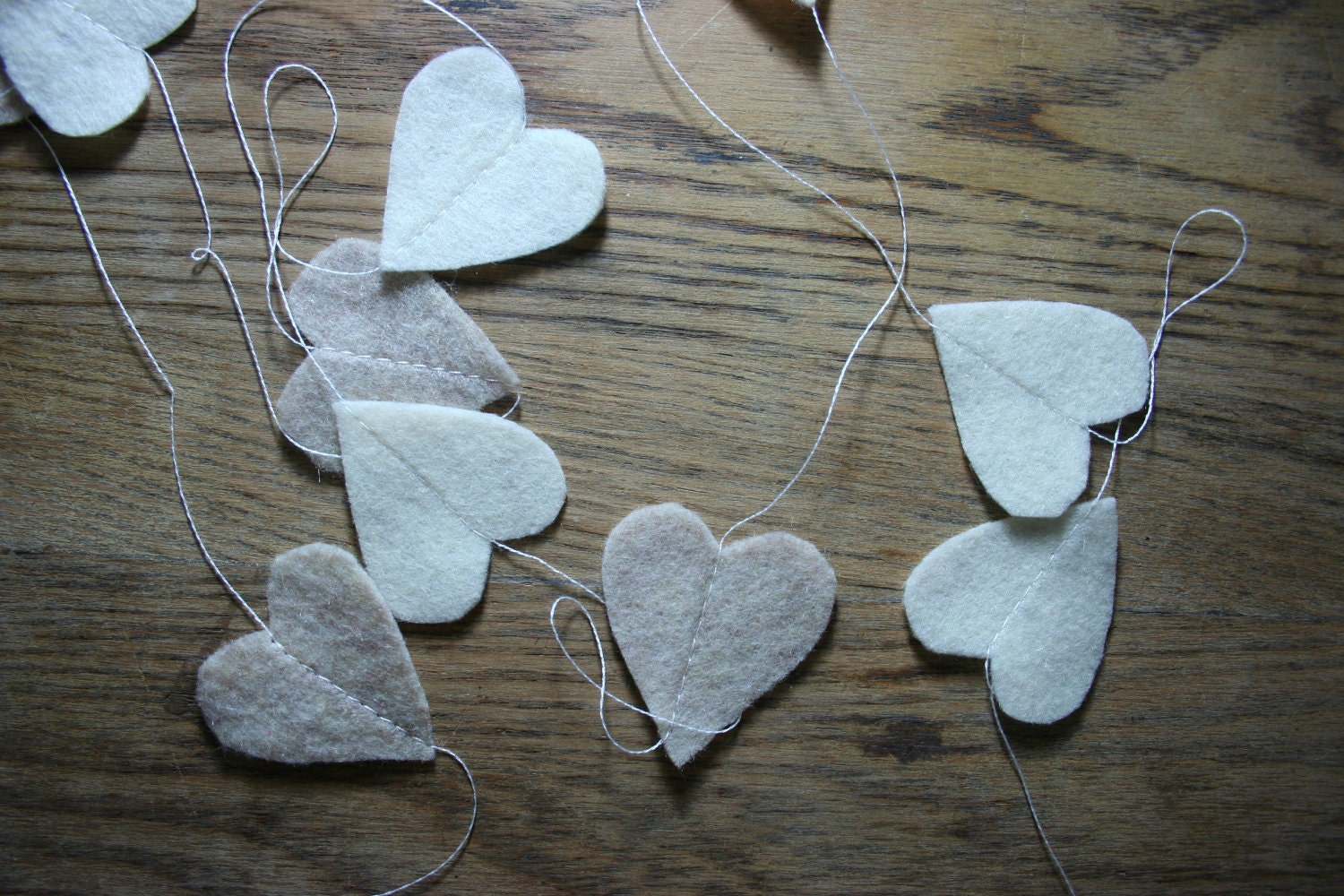 oats and cream heart garland
