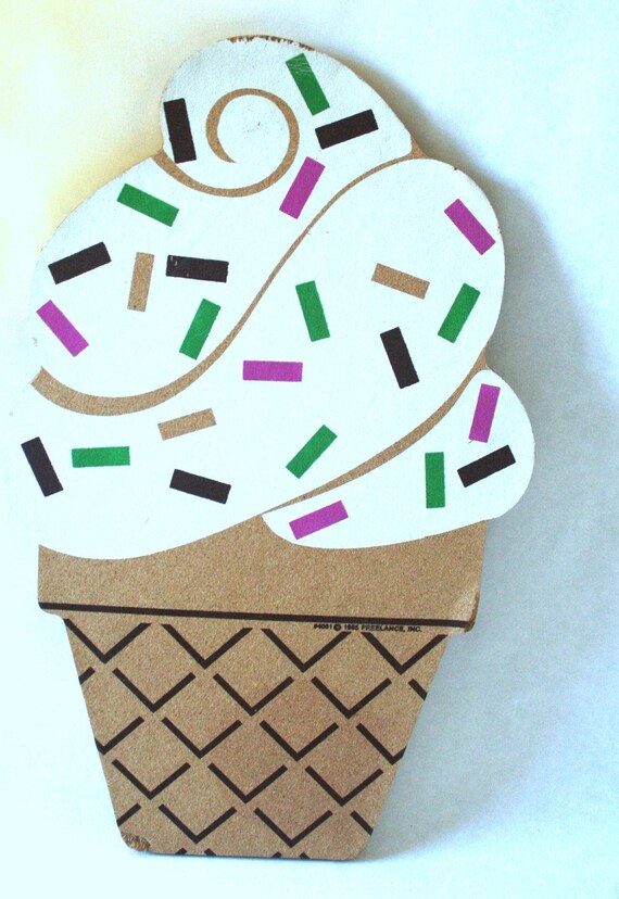 Items similar to ice cream cone bulletin board on Etsy