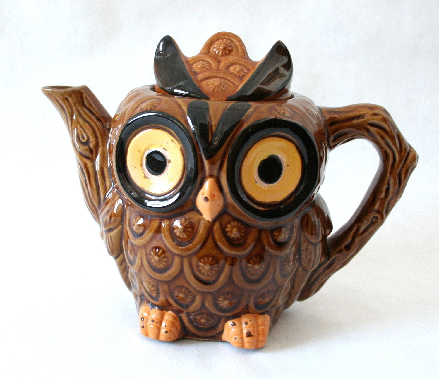 Items similar to 70s owl teapot made in japan on Etsy