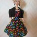 Handmade Barbie clothes - black jacket and dress