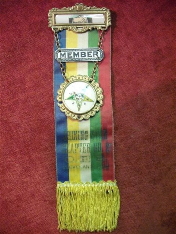 Vintage Ribbon Badge - Order Of The Eastern Star