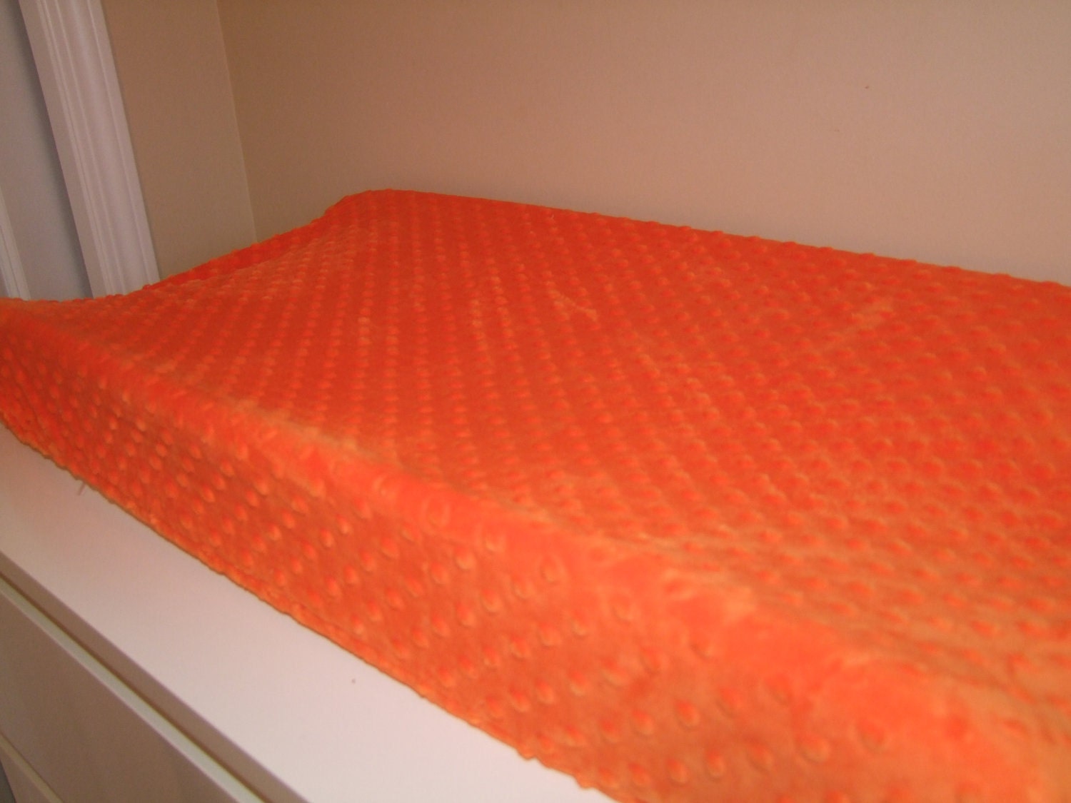 ORANGE Minky Contour Changing Pad Covers or Choose from 30 Plush Minky- Ships in 1-3 Days