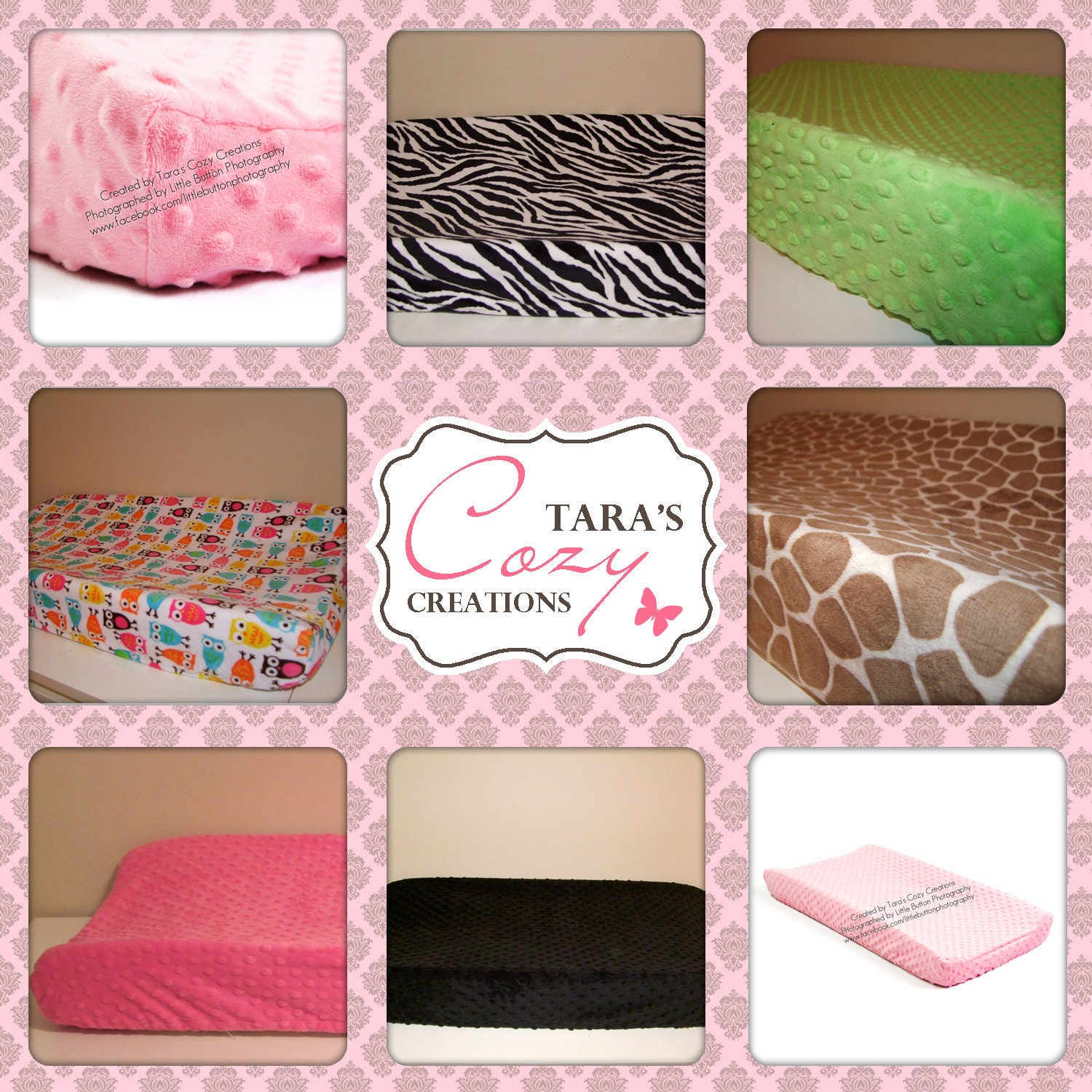 TWO MINKY Changing Pad Cover- Owls, Zebras, Cars, Trucks, Skulls You CHOOSE - Ships in 1-3 Days