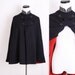 Cape Jacket / Cloak / Wool / 1940s Cape / Opera / Navy and Red / Monogramed / 40s Cloak / forties / Coat / Winter / Designer / 0655