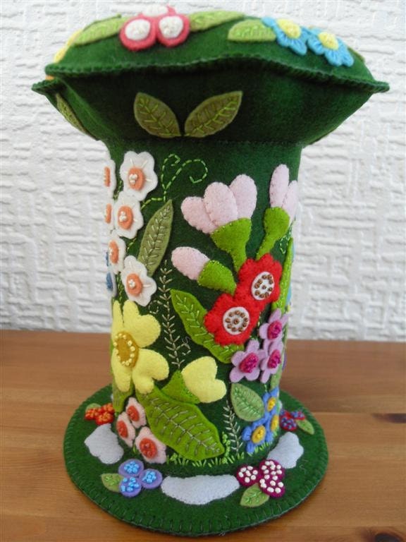 Large Floral Felt Pincushion