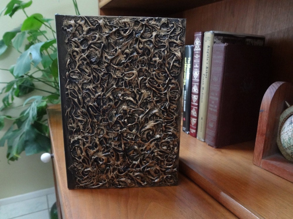 Hollow Book Box Safe Gold Swirly Journal Compartment