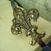Large highly detailed French royal Fleur de lis headband--OX antique brass