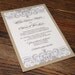 Vintage Swirl Flourish Wedding Invitation Suite - SAMPLE