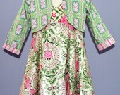 Sundress with Reversible Bolero  Size 3T For Immediate Shipping Custom Sizing and Fabric/12mo-4/5