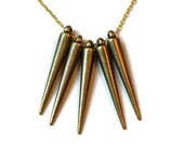 statement necklace, edgy spike necklace , spike ststament necklace, sexy spike necklace, industrial spike necklace, spike necklace