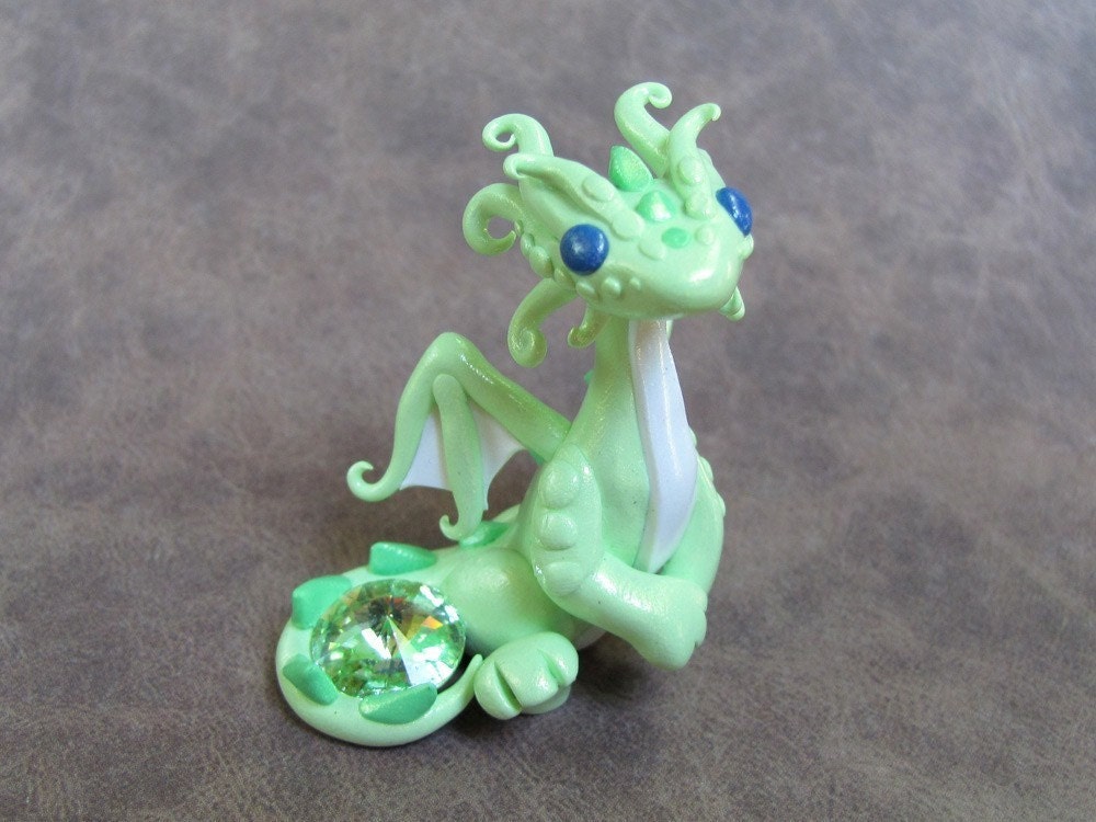 RESERVED for Luis - Peridot Gem Dragon