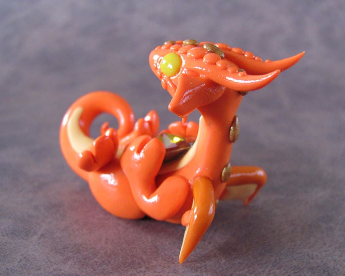 Topaz Orange Gem Dragon No. 7 - Made to Order