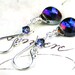 SALE- Swarovski Briolette Crystal Earrings in Heliotrope - Handmade with Swarovski Crystal and Sterling Silver - FREE SHIPPING
