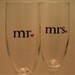 Wedding Toasting Flutes / mr and mrs