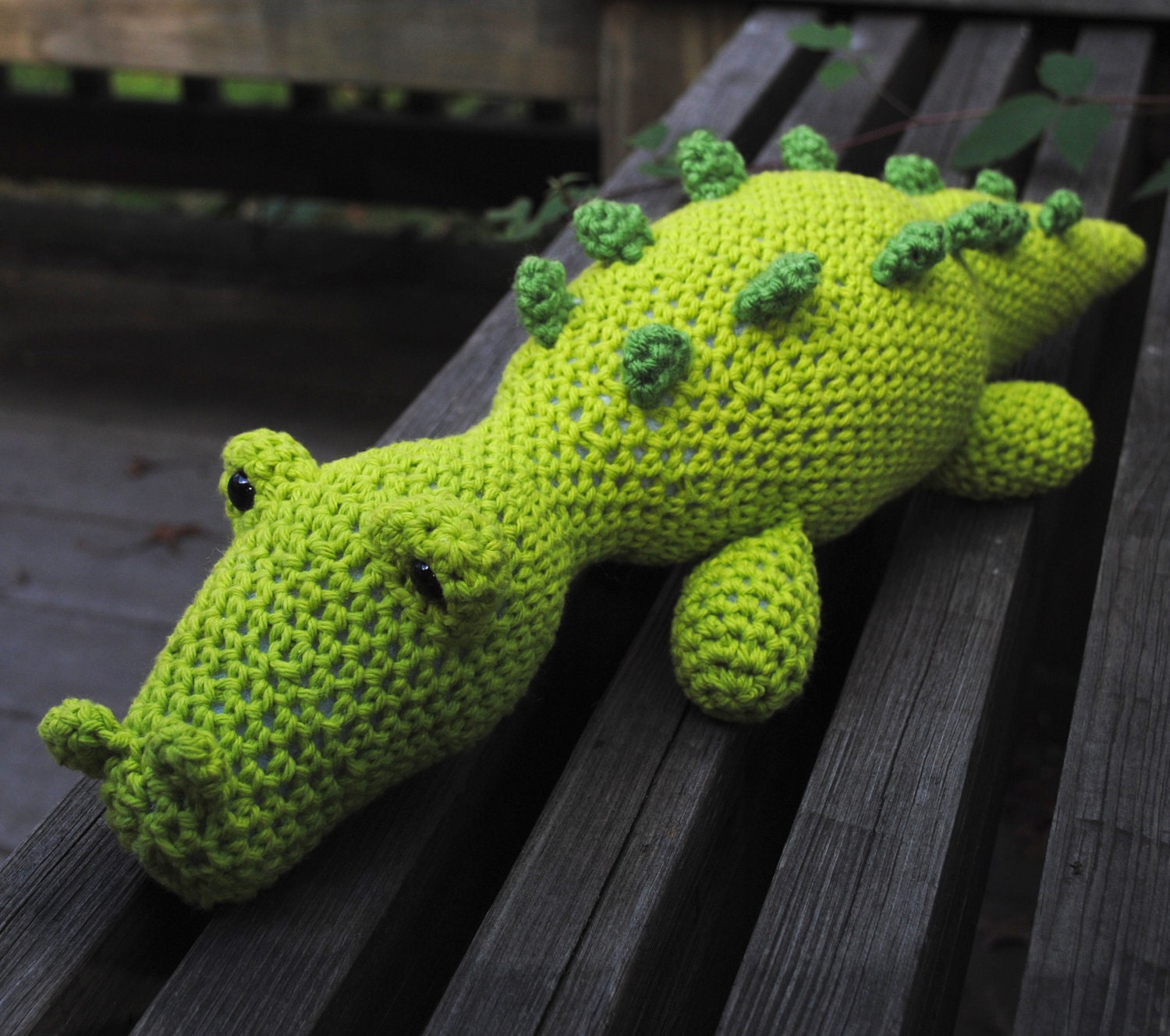 Woolie Alligator Hand Crocheted Plush - Large