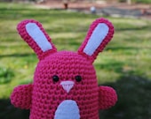 Woolie Bunny Hand Crocheted Plush - Magenta