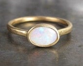 Sweet Little Opal Ring - Recycled 14k Gold