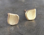 Gold Tiny Lotus Petal Studs