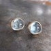 SAMPLE SALE - Rose Cut Aquamarine and Recycled 14k Gold Stud Earrings