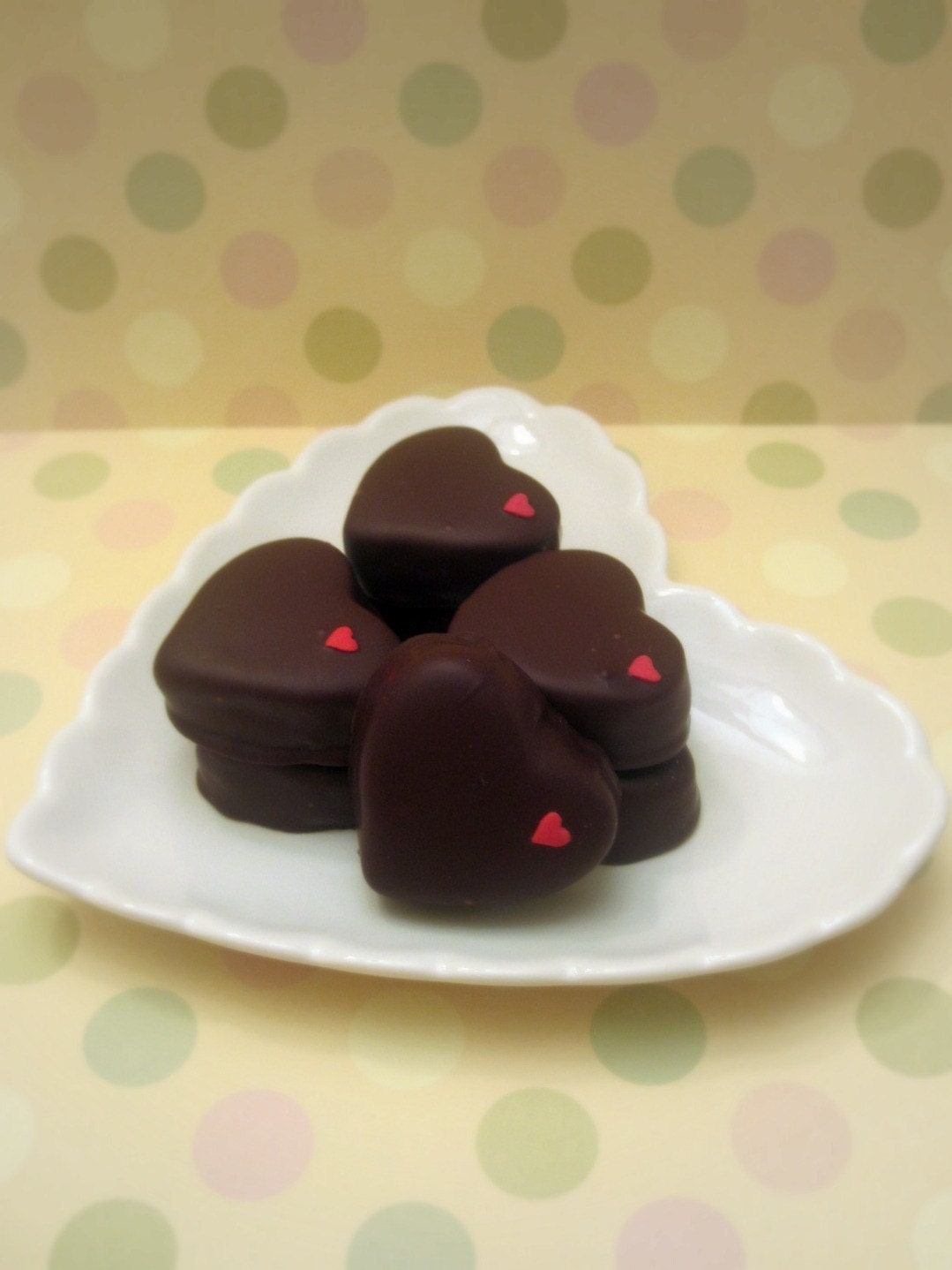 Chocolate Sugar Cookie Heart Bites