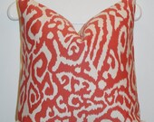 Beautiful Decorative Pillow Cover - 20 x 20 - Animal Print - Throw Pillow - Accent Pillow - Persimmon