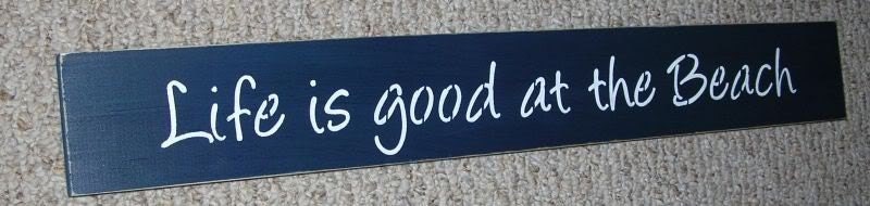 Life Is Good At The Beach Inspirational Wood Sign Ocean Lake  You Pick Colors
