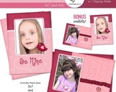 XOXO Valentines Cards Custom Photo 4x6 and 5x7  FREE Wallet Included - Photographer Templates