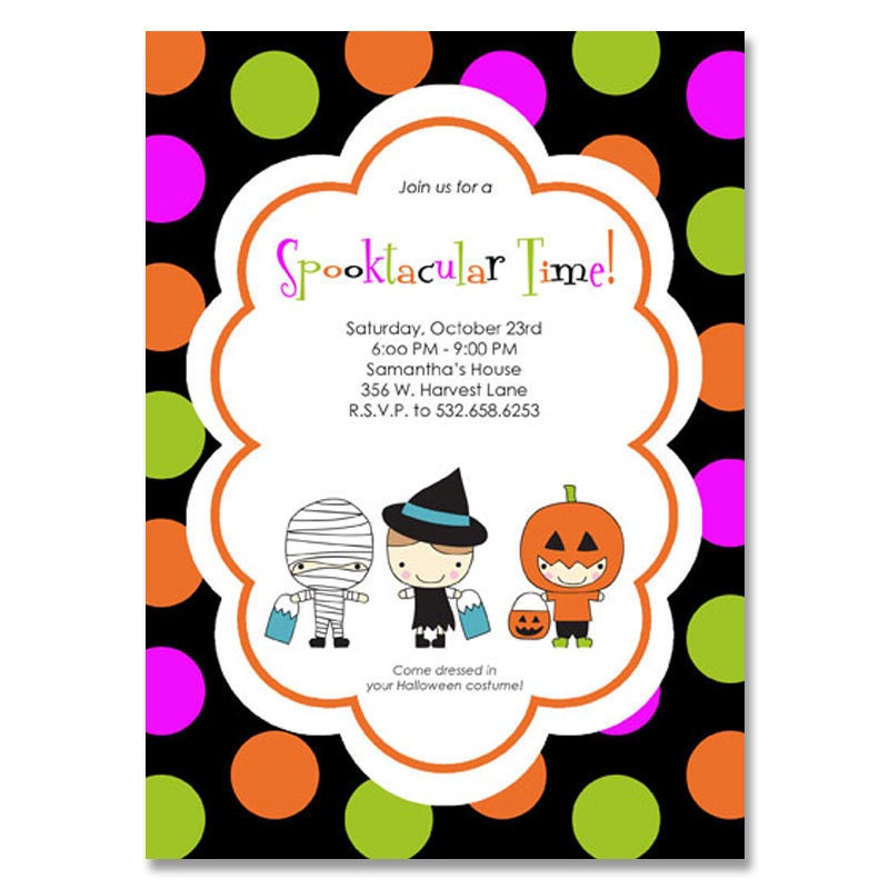 5x7 Halloween Party Custom Invitation - Digital File
