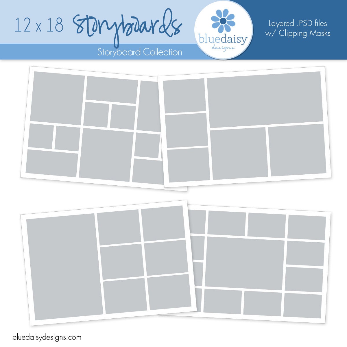 12x18 Storyboard Template Collection (Set 1) - Photographer Resources