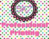 50 Prints Flat Card Stock Printing for Predesigned or Custom Unique Scrap Designs 5x7 Card, Invitation, or Announcement With Envelopes