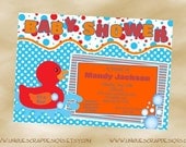 Bubbles Baby Shower Invitation Style DI2134 DIGITAL FILE - Printable - by Unique Scrap Designs