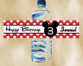M-I-C-K-E-Y Mouse - 20 Printed Water Bottle Wrap Labels Style DWBL2606