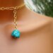 Statement Turquoise Bib Necklace. Turquoise Bubbles. Large Stone Beads.