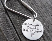 Great DAD Gift.  Mens Gift.  Custom Solid Sterling Keyring.