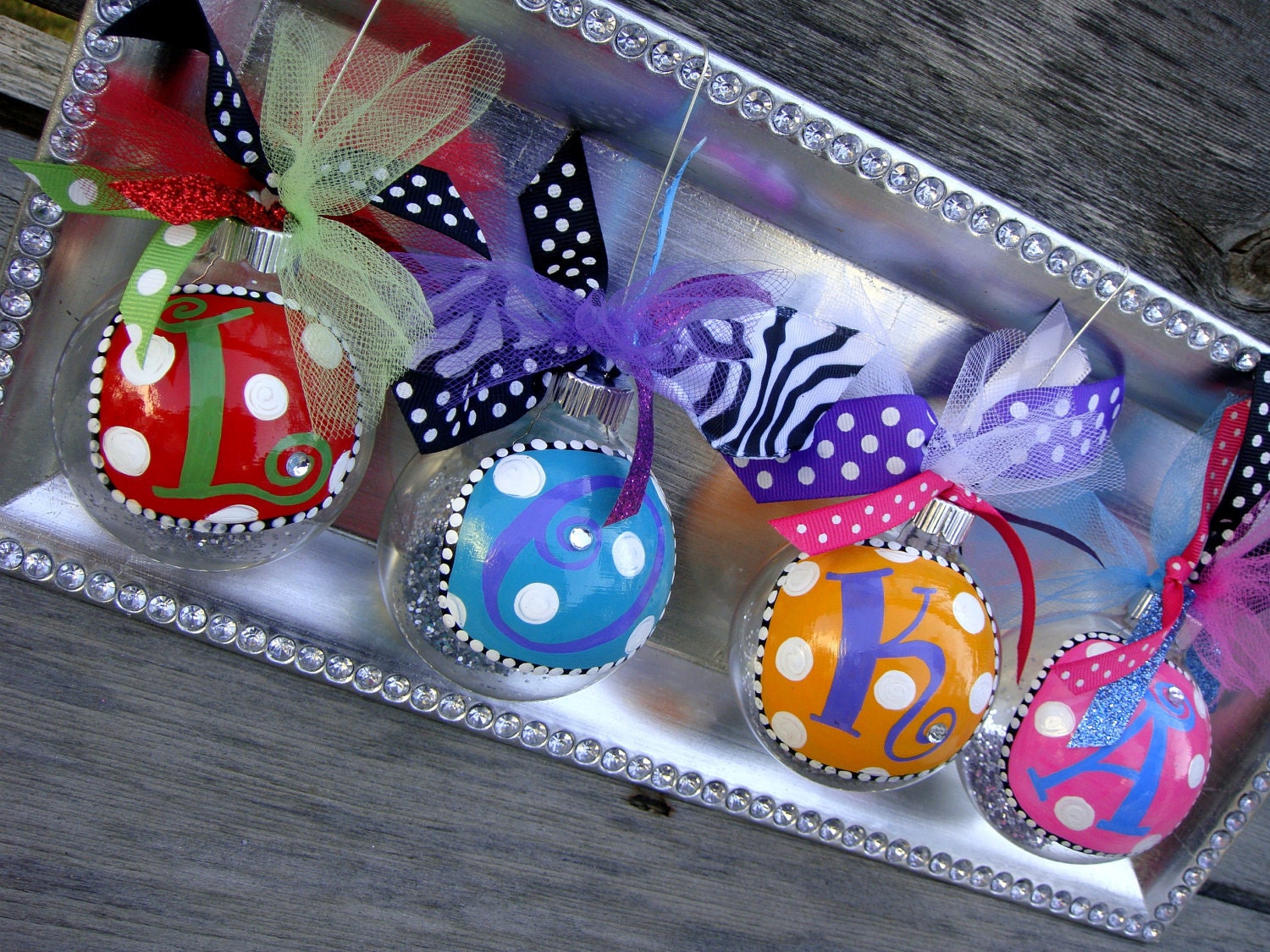 GLITTER Letter Ornaments