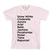 Princess Names T-Shirt - American Apparel Unisex Sizes S, M, L, XL - Custom Color