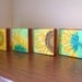 Original Painting, SUNFLOWERS, Four 6x6 acrylic canvas, Home Decor, Floral, Set of 4