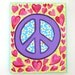 Childrens Art, PEACE and HEARTS, 8x10 Canvas Art for Girls Room