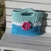 Girls Purse: Aqua & Pink -- Made to Order